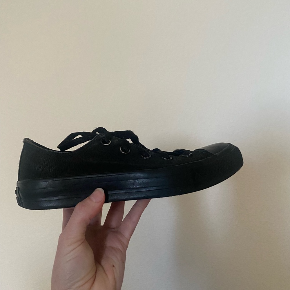 All Black Low Top Converse